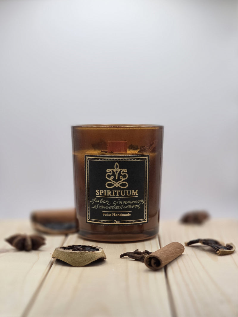 Spes Incensa – Amber, Sandalwood & Cinnamon Candle | 7 oz